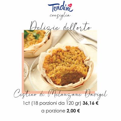 Cestino di melanzane e triglia al pesto